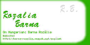 rozalia barna business card